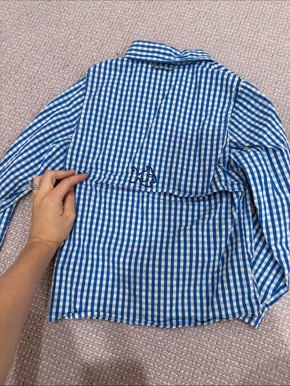 Prodoh Kids' Blue Gingham Button-Down Shirt